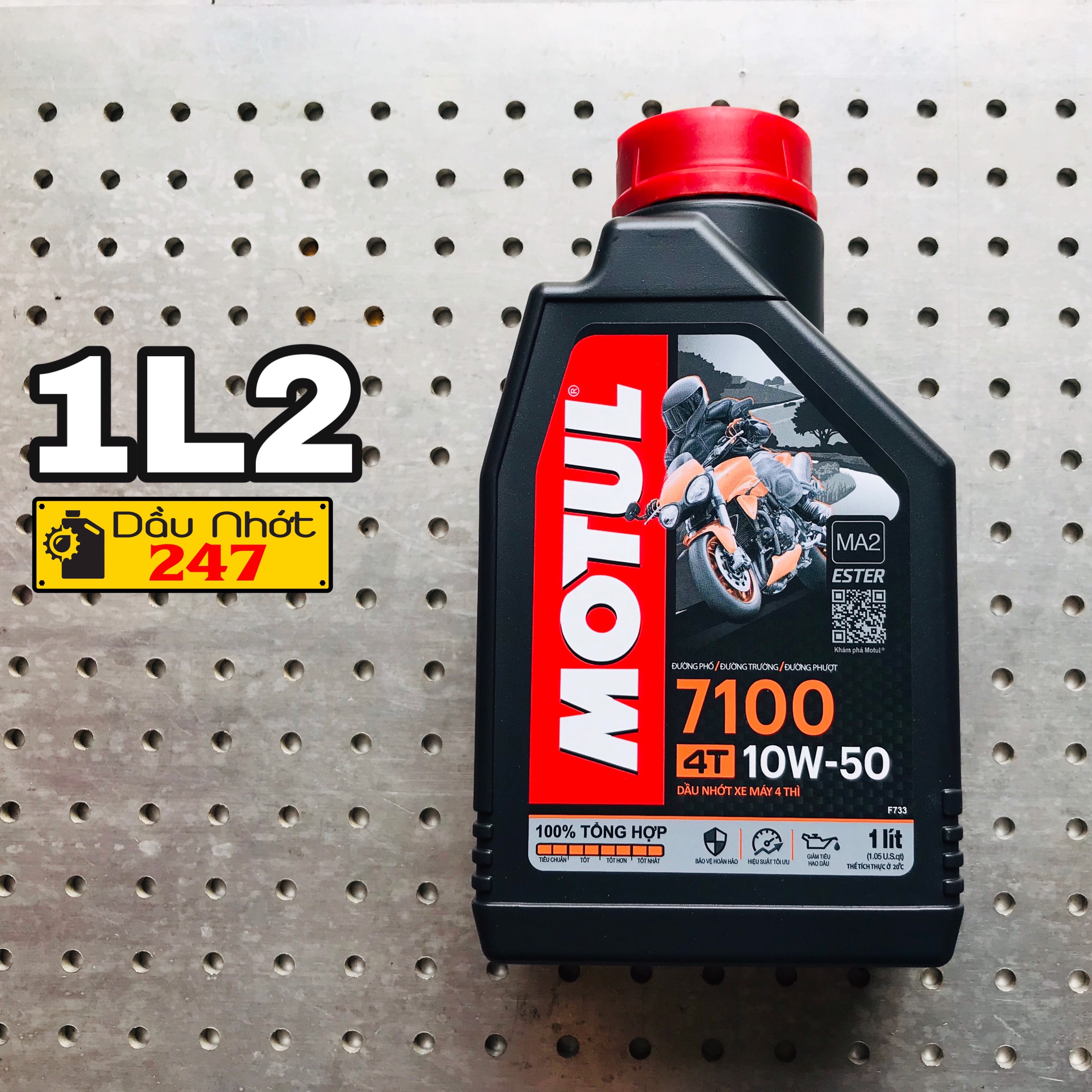 Combo 1L2 Dầu nhớt Motul 4T 7100 10w50