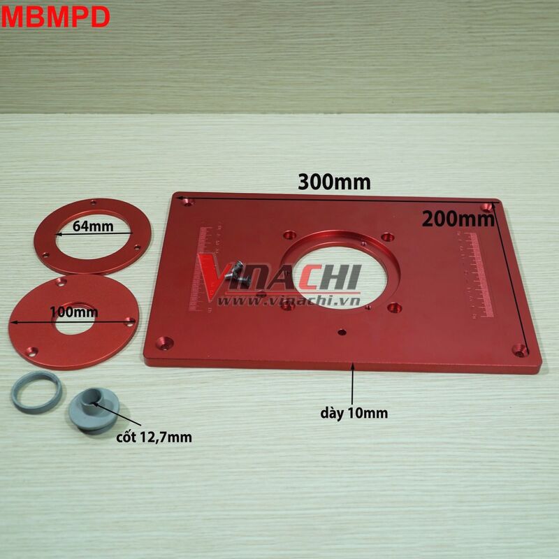 Mặt Bàn Máy Phay Đỏ Cốt 12,7mm