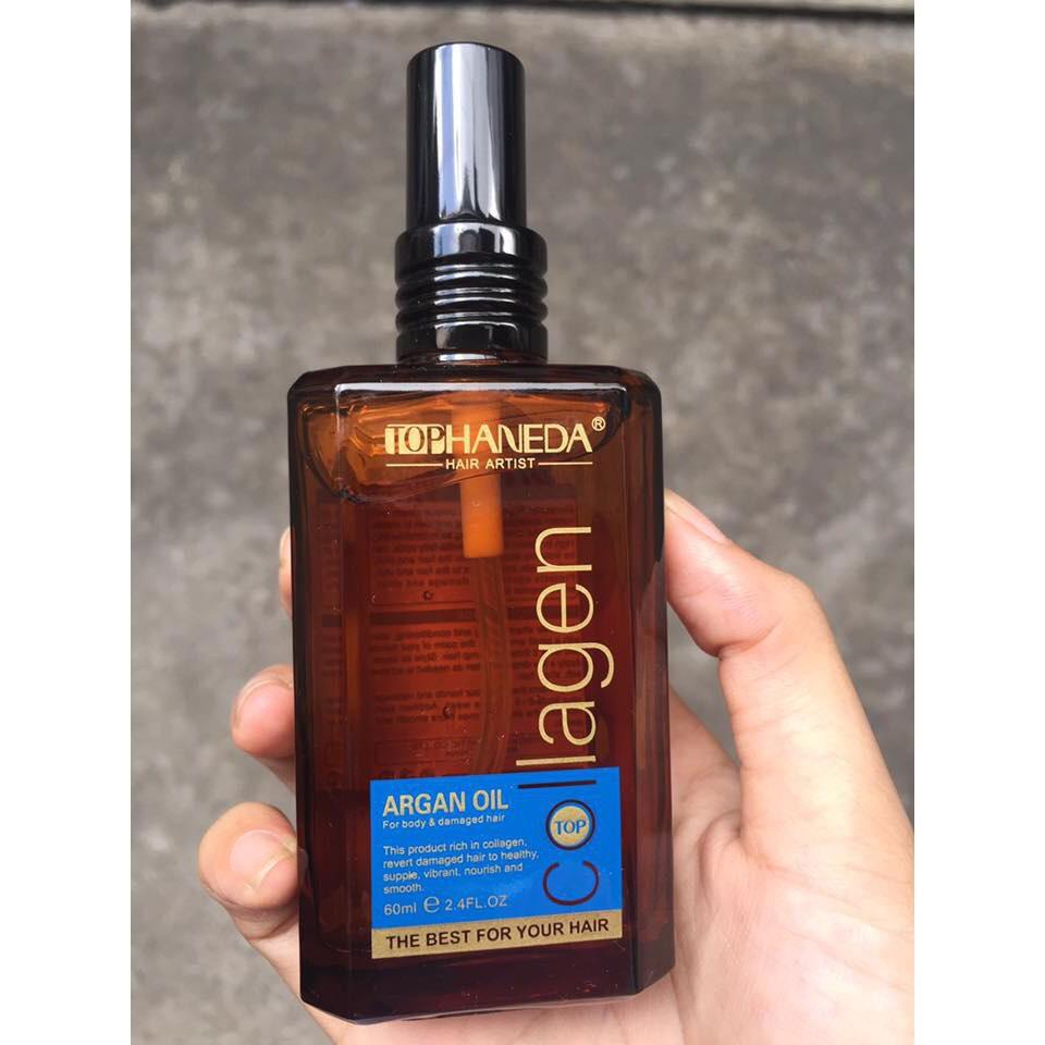 [HCM]DẦU DƯỠNG TÓC TOP HANEDA COLLAGEN ARGAN OIL 60ml