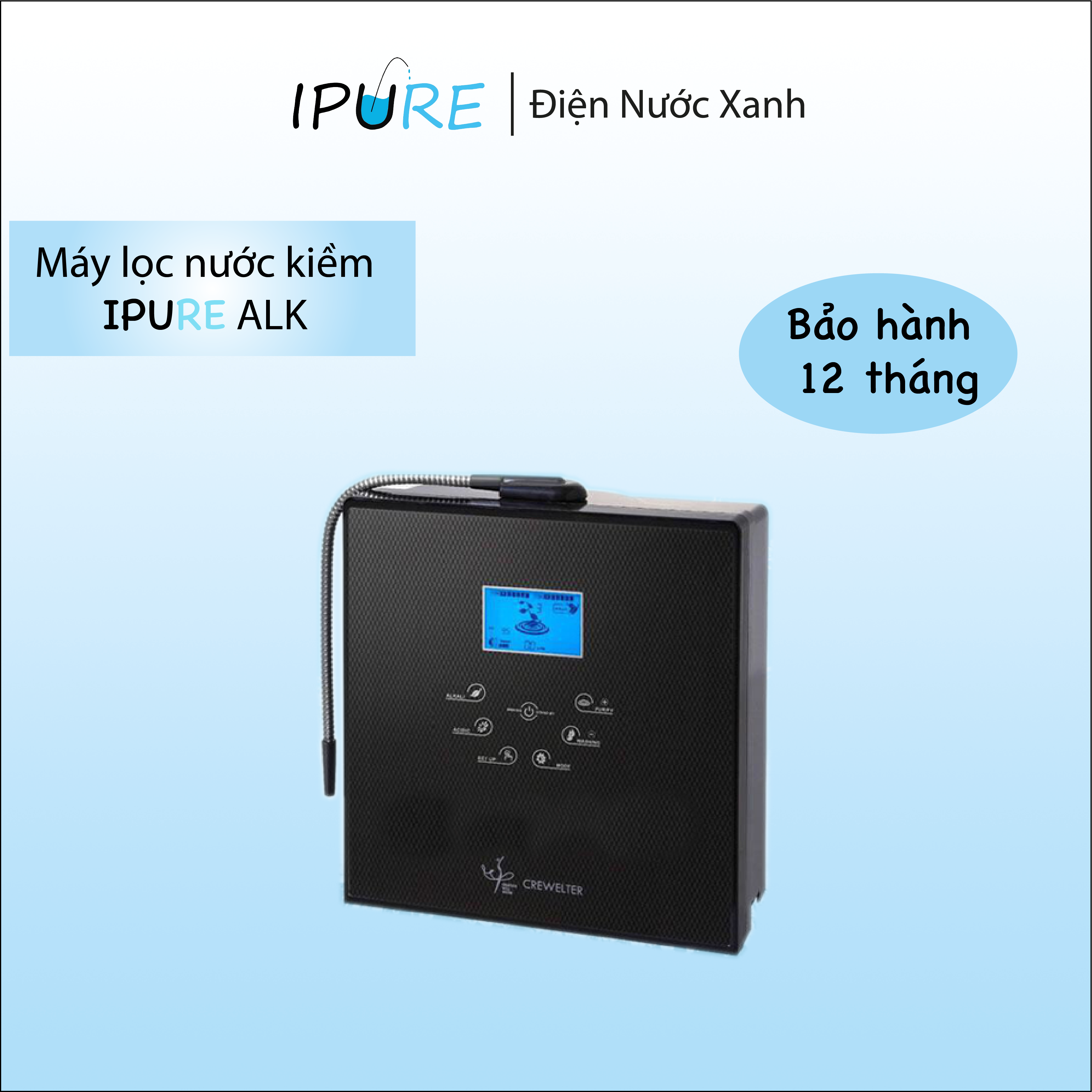 Máy lọc nước tạo Hydrogen và Ion kiềm điện giải DNX IPURE bảo hành 12 tháng