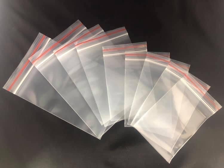 [1Kg/size] - Túi Zipper viền chỉ đỏ, nhiều size