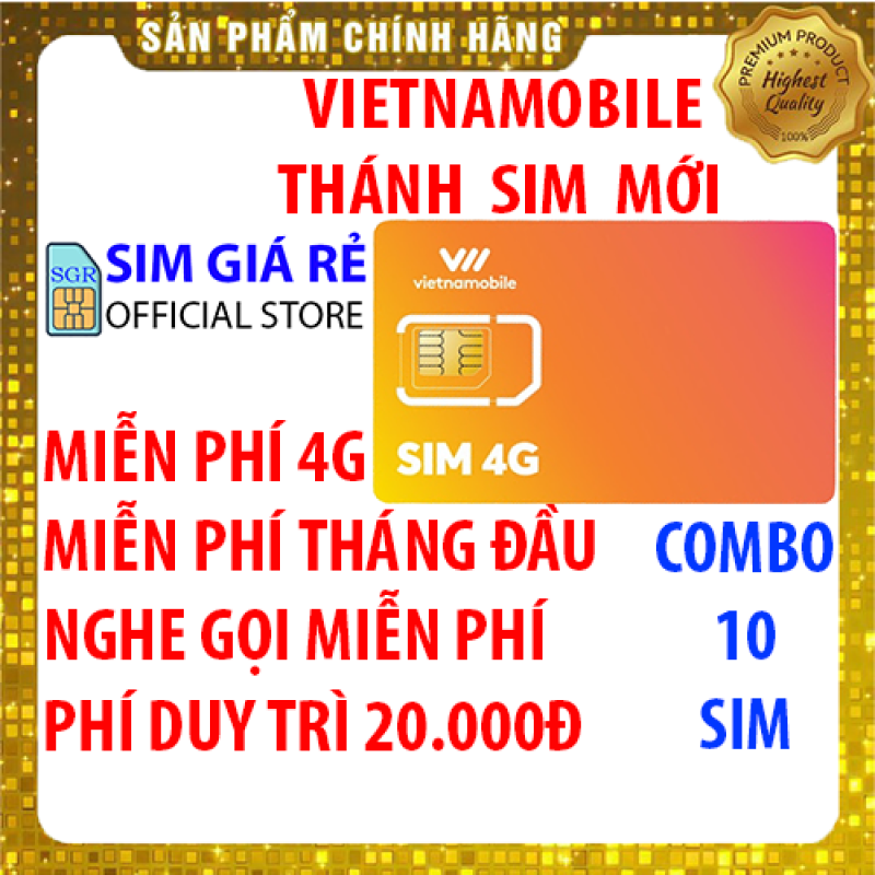 [HCM]Combo x 50 Thánh sim 4G Vietnamobile mới gói Cám Ơn Miễn phí DATA không giới hạn + Nghe Gọi Và Nhắn Tin Nội Mạng Miễn Phí - Shop Sim Giá Rẻ