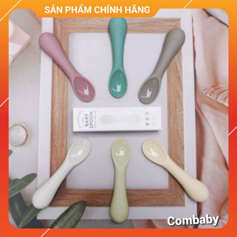 Thìa Ăn Dặm Silicon Bluemama Hàn Quốc
