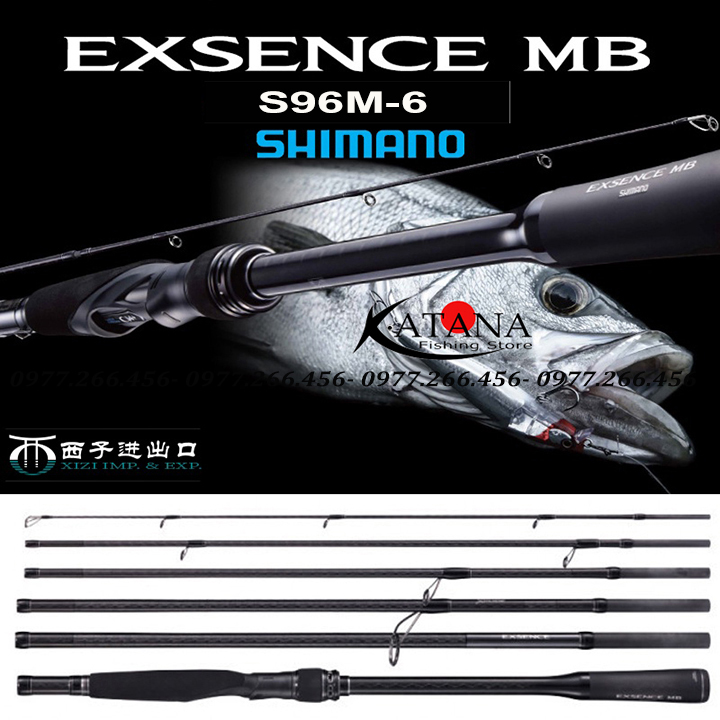 Cần câu Shimano Exsence MB S96M-6 máy đứng 6 khúc