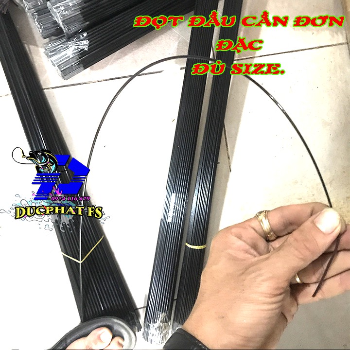Ngọn cần câu tay đặc đủ các size (3.4 - 5.0ly)