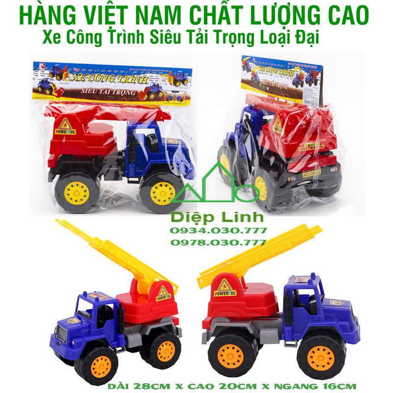 [HCM]Bộ đồ chơi xe công trình xe đua có ga giúp bé phát triển trí tuệ Diệp Linh
