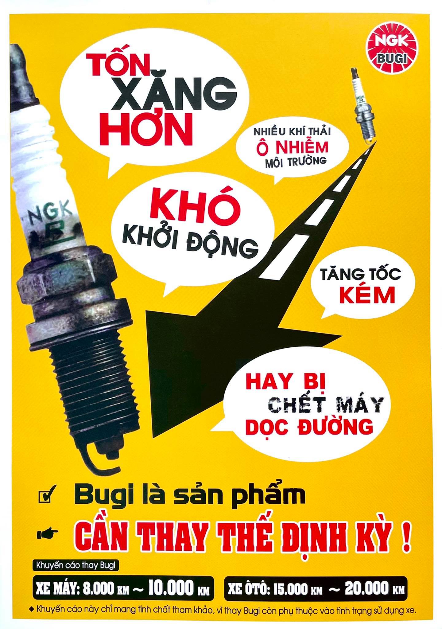 [CHÍNH HÃNG 100%] - Bugi NGK dòng BẠCH KIM cho XE MÁY