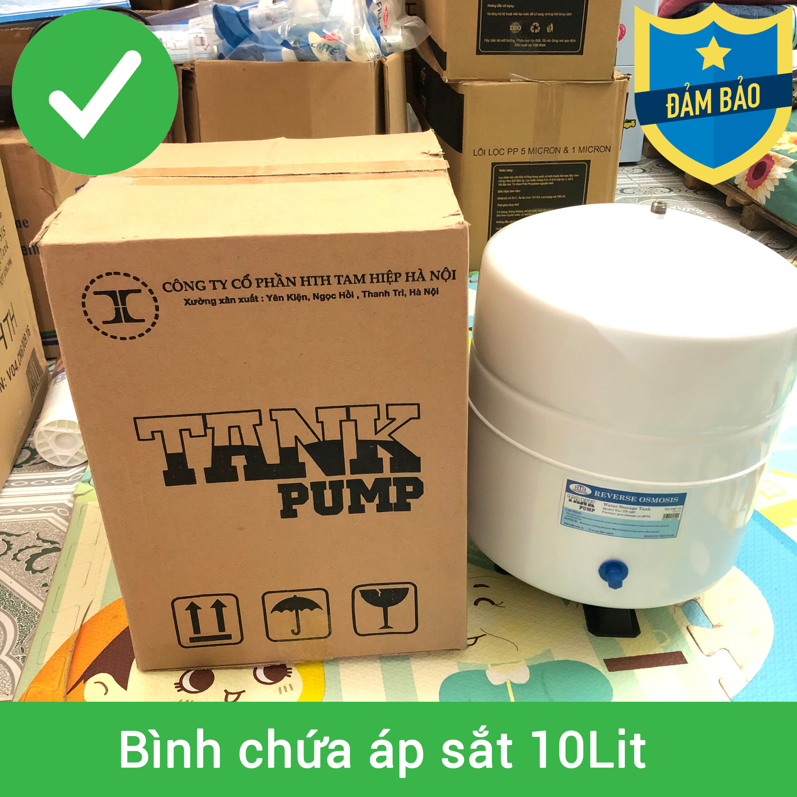 Bình áp sắt, bình chứa nước lõi thép máy lọc nước 10L