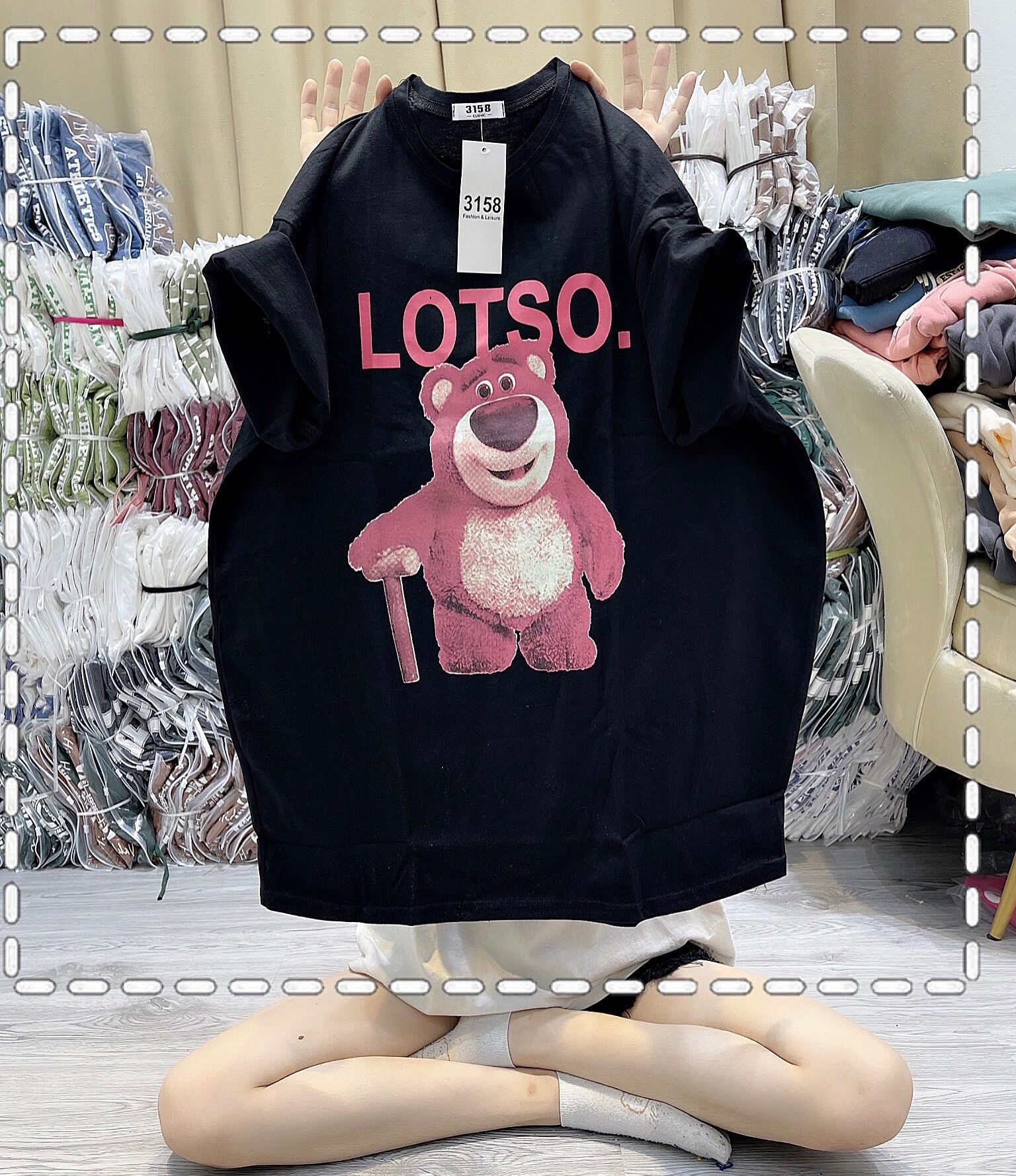 Áo Thun 3158 Form Rộng Gấu Lotso
