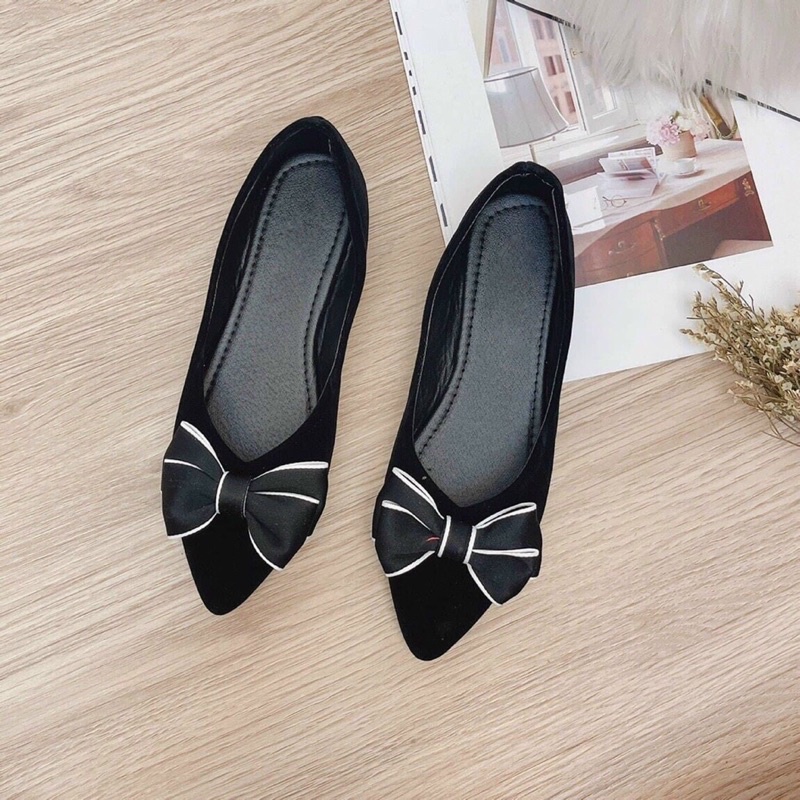 Giày sục nơ/ giày búp bê điệu đà