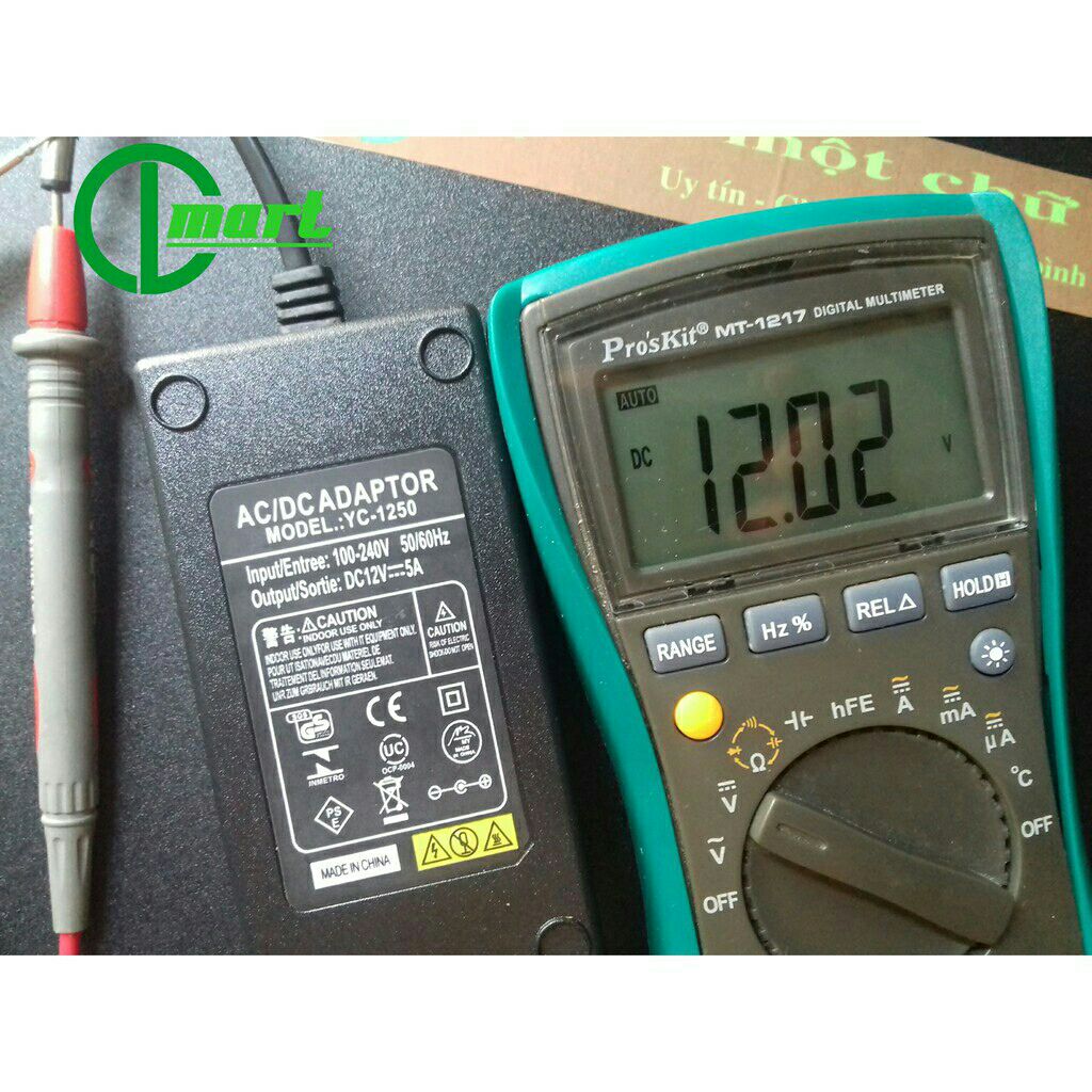 Bộ nguồn vỏ nhựa Adapter 12v5a