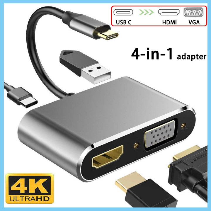 USB Type-C đến USB-C 4K HDMI, VGA USB 3.0, Trinp top, 4K HD