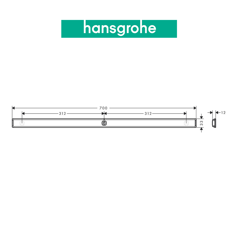 Thanh treo tường 70cm HANSGROHE WallStoris 27904