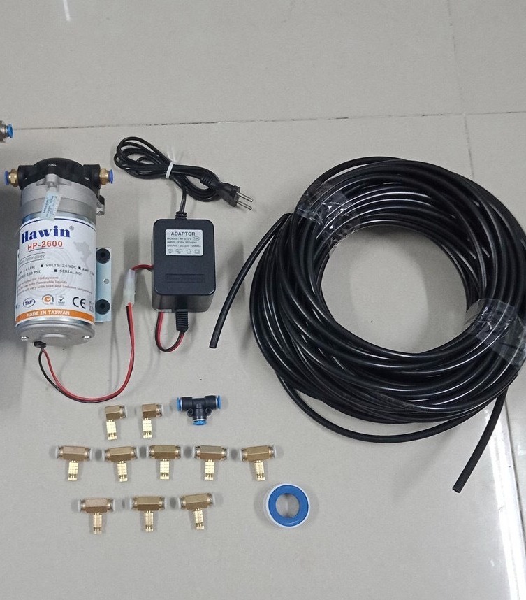 Bộ phun sương hawin hp-2600 đài loan loại tốt 10 béc 1-2-3