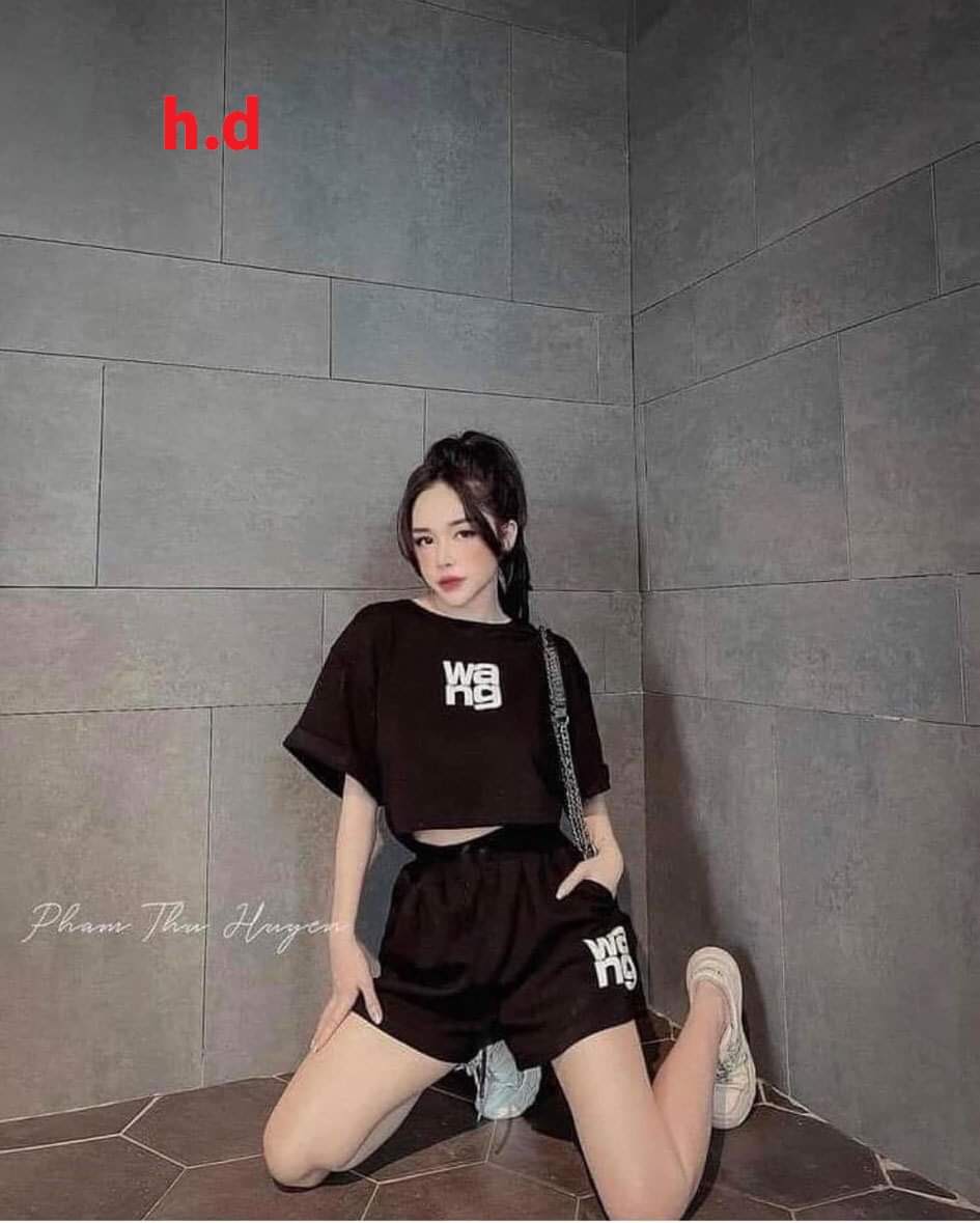 SET ÁO CROPTOP KÈM QUẦN WANG ĐẦY CÁ TÍNH
