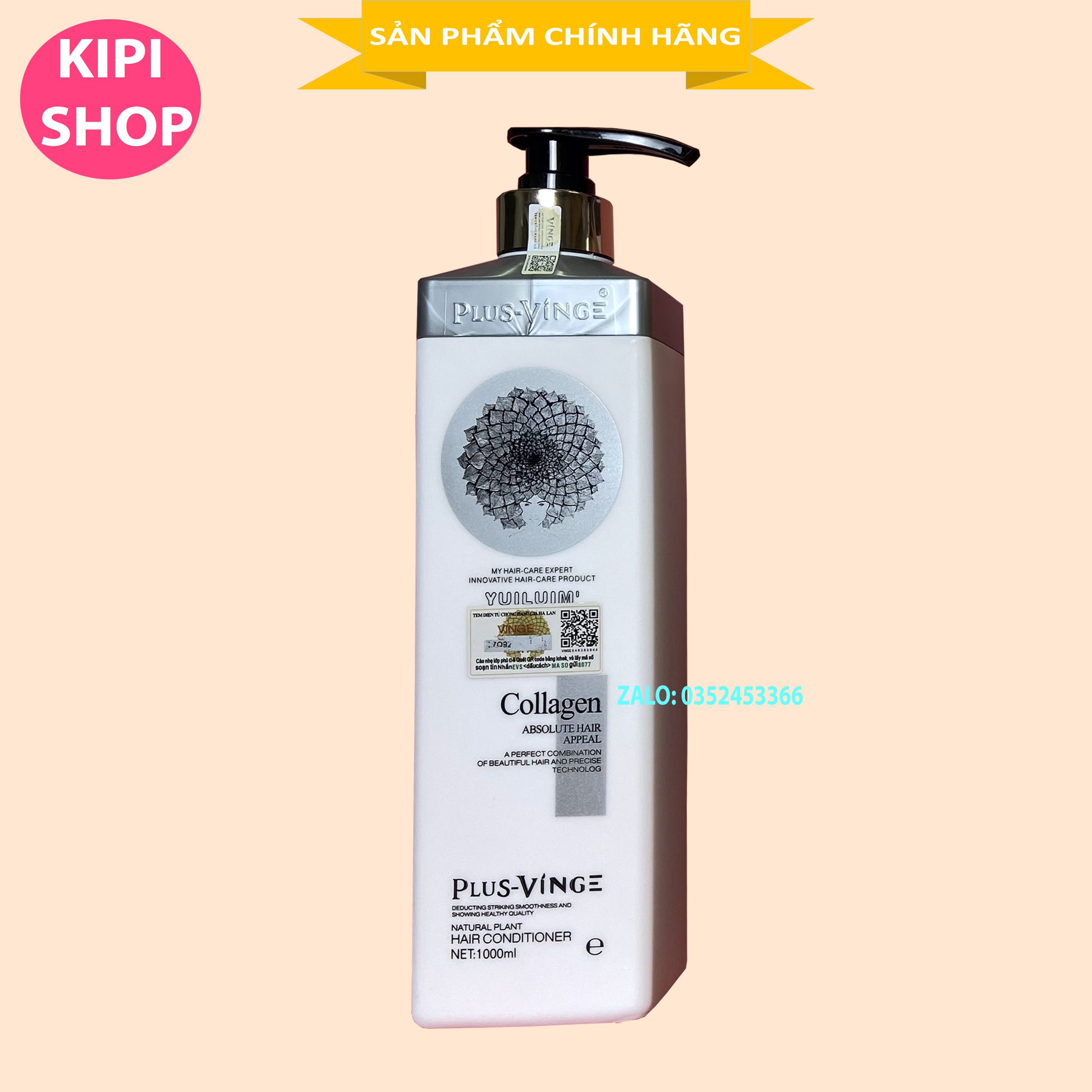 [CÓ TEM HÀNG CHÍNH HÃNG] Bộ dầu gội + Dầu xã COLLAGEN VINGE 1000ML