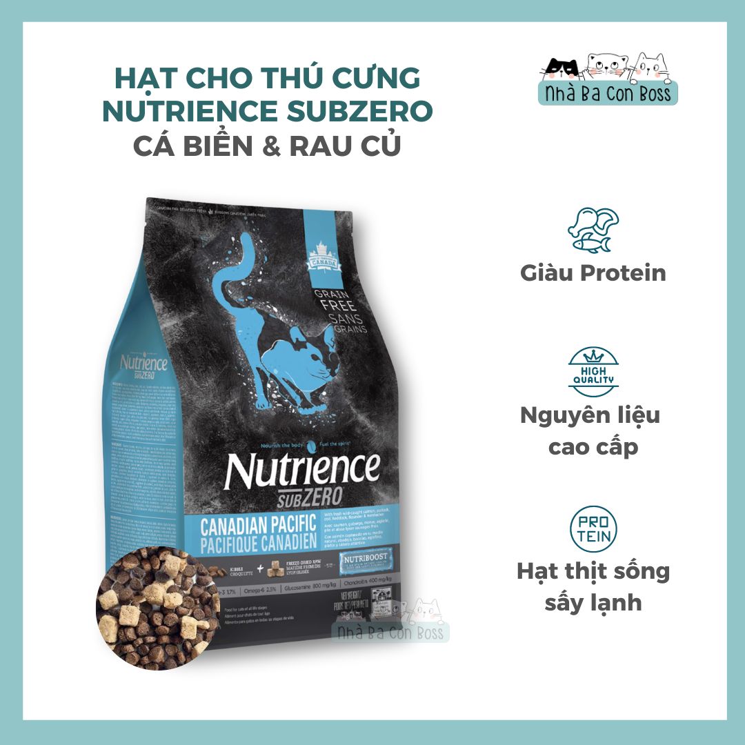 [500g/2.27kg/5kg] Hạt Cho Mèo Mọi Lứa Tuổi (All Stages) Nutrience Subzero