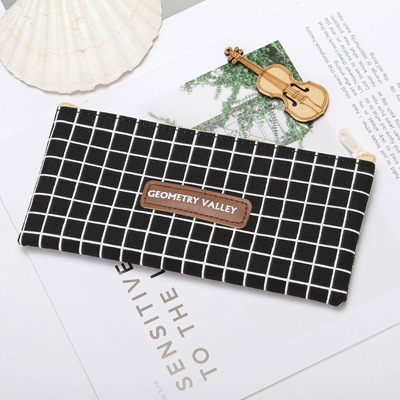 [HCM]Túi đựng Bút Canvas Thiết kế  CARO Đơn giản