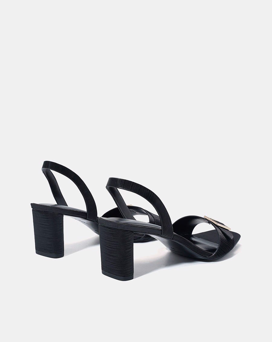 JUNO Giày sandal mũi vuông khóa trang trí SD07044