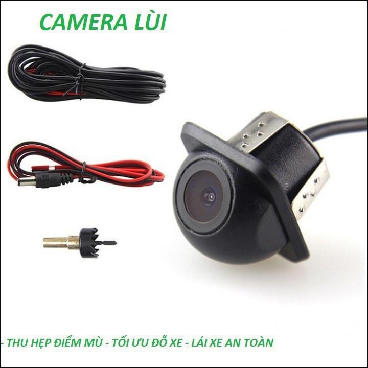 Camera lùi ccd chân nấm dùng cho màn dvd , android ô tô - khoan ấn lắp mọi màn hình android siêu nét