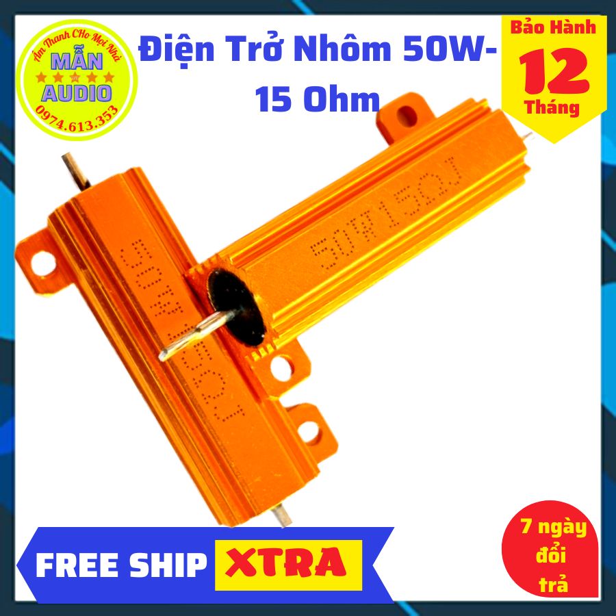 Trở nhôm 50w - 15 Ohm