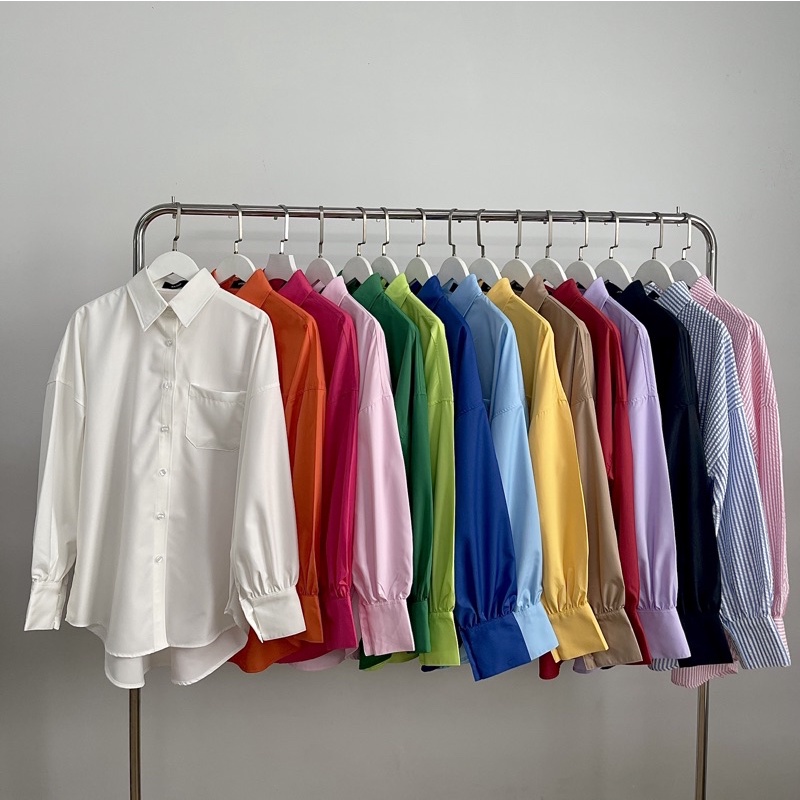 Áo sơ mi nữ SATHY oversize cao cấp
