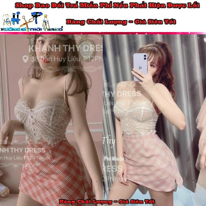 [HCM]áo hai dây ren không có mút ngực -A17
