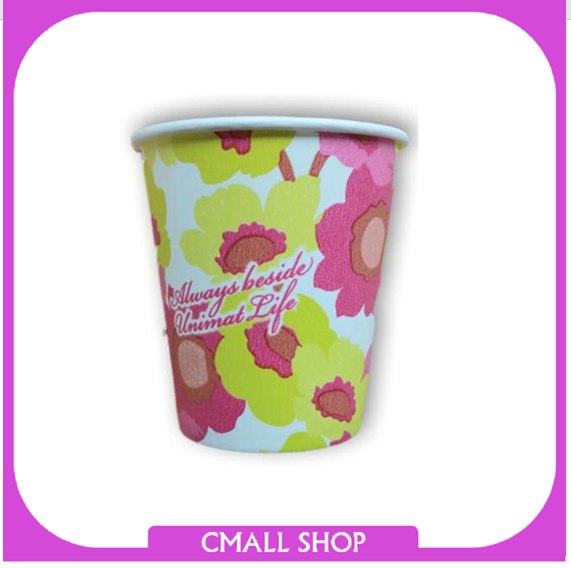 Combo 200 ly giấy (Cốc Giấy) Hàn Quốc 7OZ 250ML ( Flower )