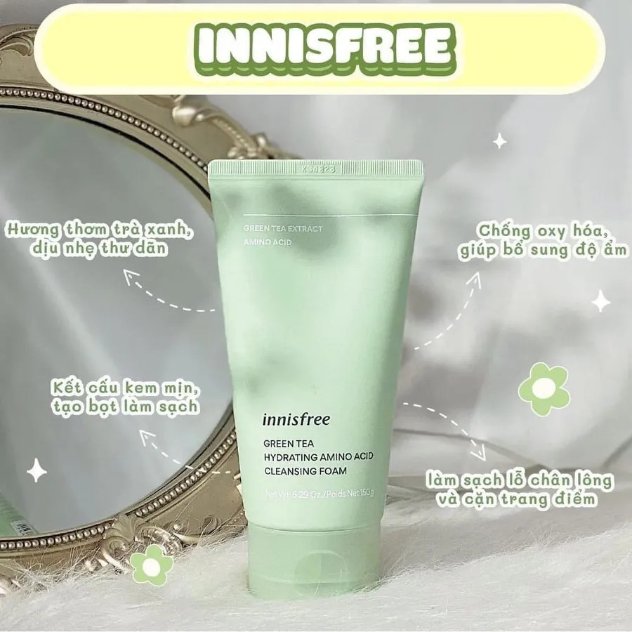 [Mẫu Mới] Sữa Rửa Mặt Innisfree 150ml Đủ Loại [Bija - Volcanic - Green Tea]