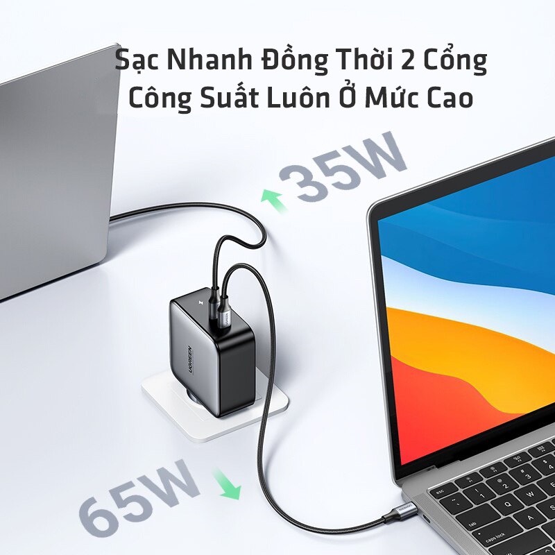 Củ Sạc GaN UGREEN 100w Wall Charger 2C Model: CD254