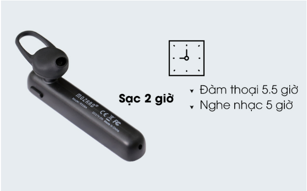 Tai nghe Bluetooth Mozard R558A Xám Đen