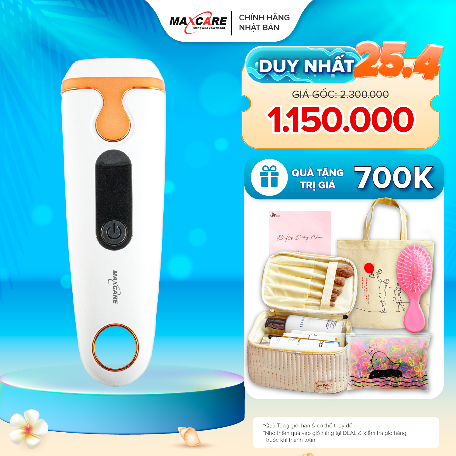 Máy triệt lông và trẻ hóa da cá nhân IPL Maxcare