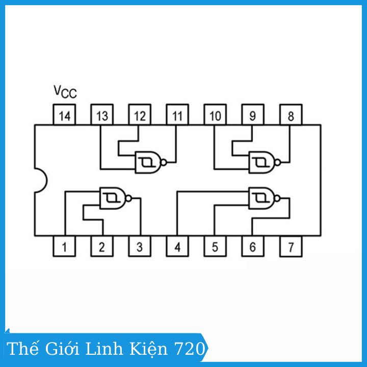 Bộ 3 linh kiện điện tử IC CD4093