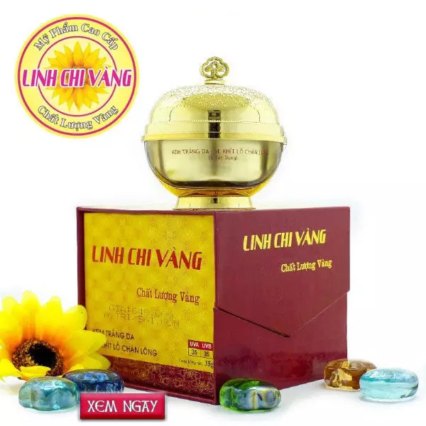 Kem vip dưỡng trắng da 6 tác dụng linh chi vàng 35g