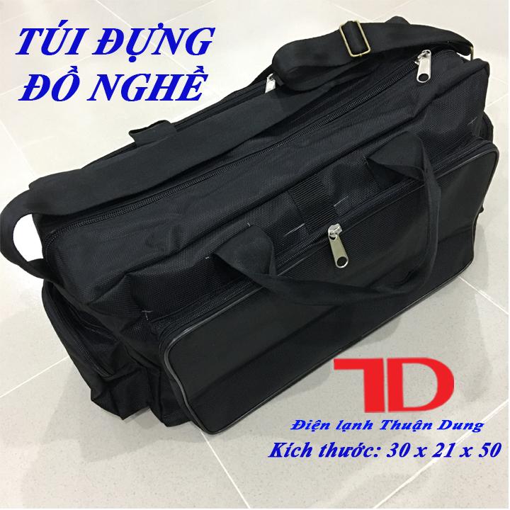 Túi đựng đồ nghề cao cấp loại ngang size đại có gia cố đáy (màu xanh và màu đen) - Điện Lạnh Thuận Dung