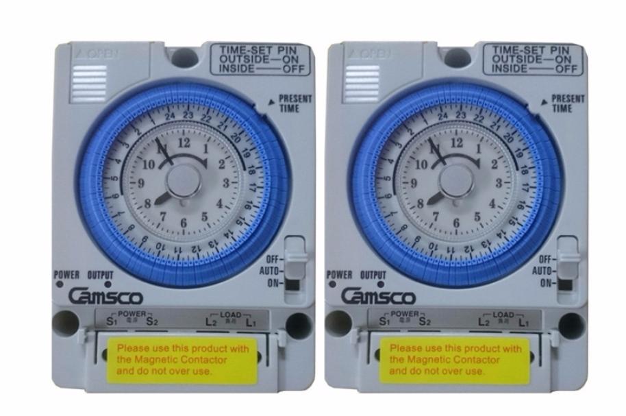 Bộ 2 Timer Camsco 24h TB35 (Rơ le thời gian 24h camsco) - kèm pin