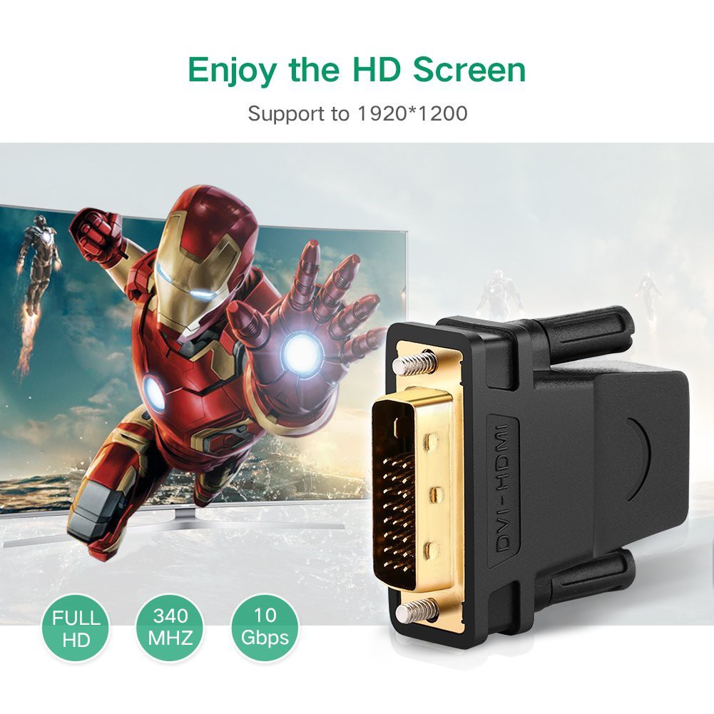 Đầu Chuyển Đổi Dvi 24+1 Sang Hdmi Âm Ugreen 20124