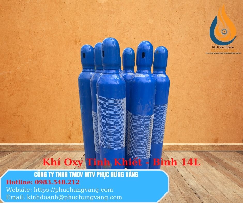BÌNH KHÍ OXY 14 LÍT Bình Đầy Khí