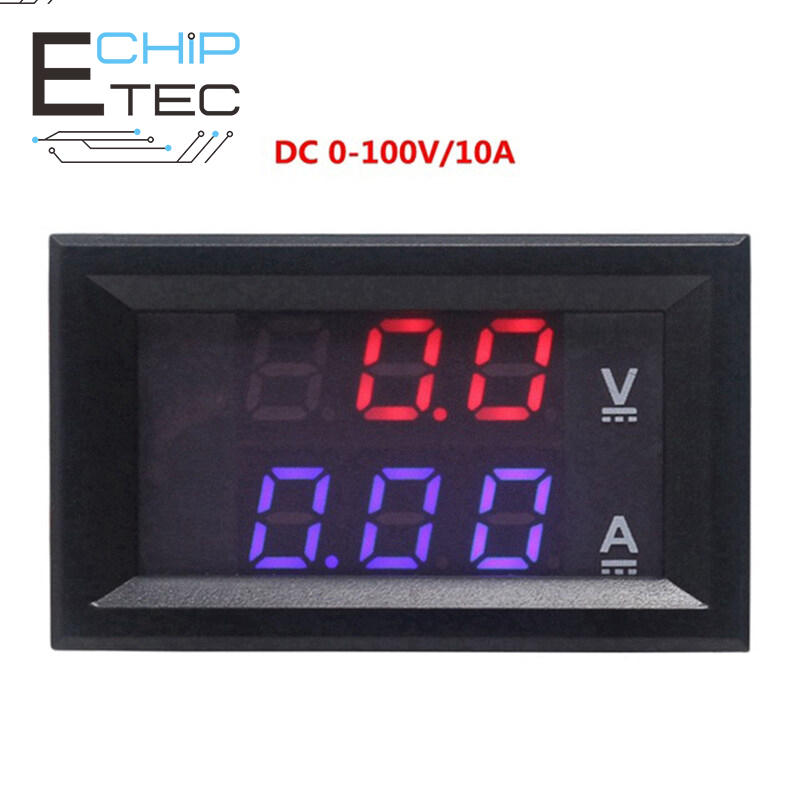 Ampe Kế Vôn Kế Kỹ Thuật Số DC 0-100V 10A 50A 100A Hiển Thị Thời Gian Kép Vôn Kế Hiện Tại Meter Bảng Điều Chỉnh Amp Vôn Kế