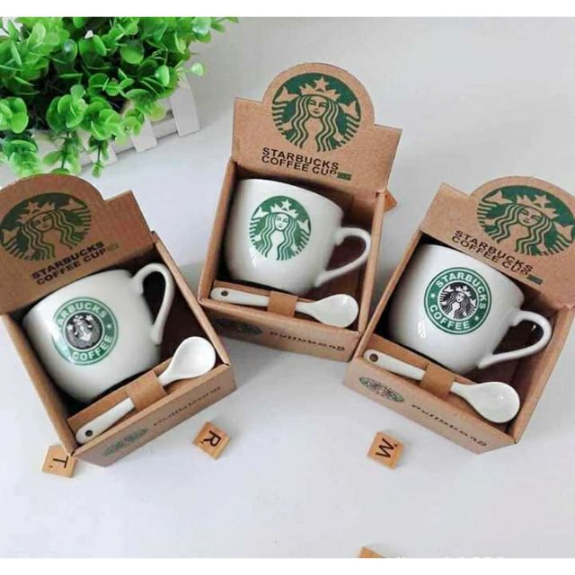 BỘ LY STARBUCKS COFFEE KÈM MUỖNG SỨ