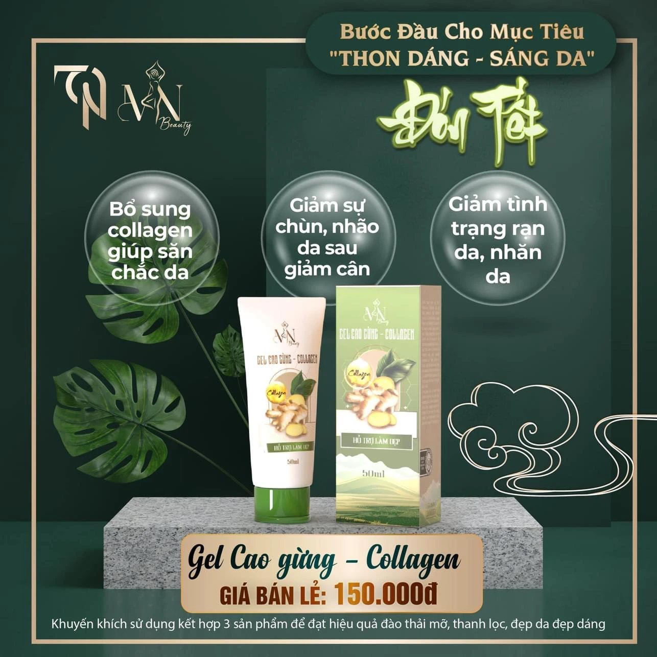 Gel cao gừng tan mỡ đông y đông anh x3