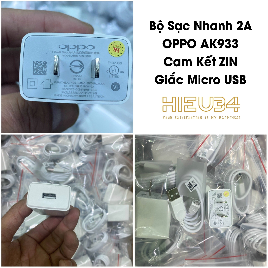Bộ Sạc Nhanh 2A OPPO AK933 Chân Micro USB