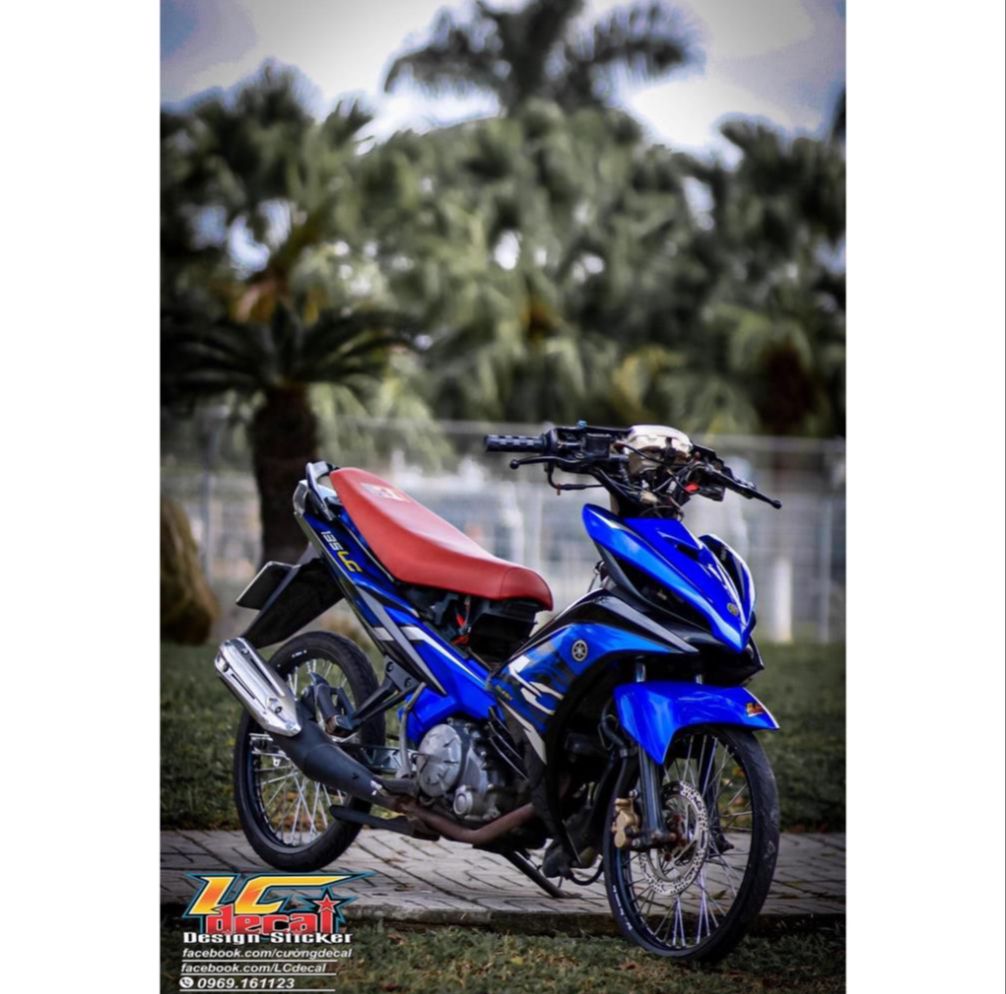 Tem rời mẫu lc 2022 cho exciter 135 xanh gp đen xe -