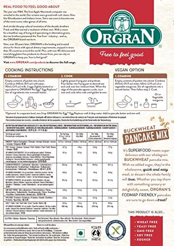 Bột Làm Bánh Pancake Kiều Mạch Orgran GLUTEN FREE Buckwheat Pancake Mix 375g