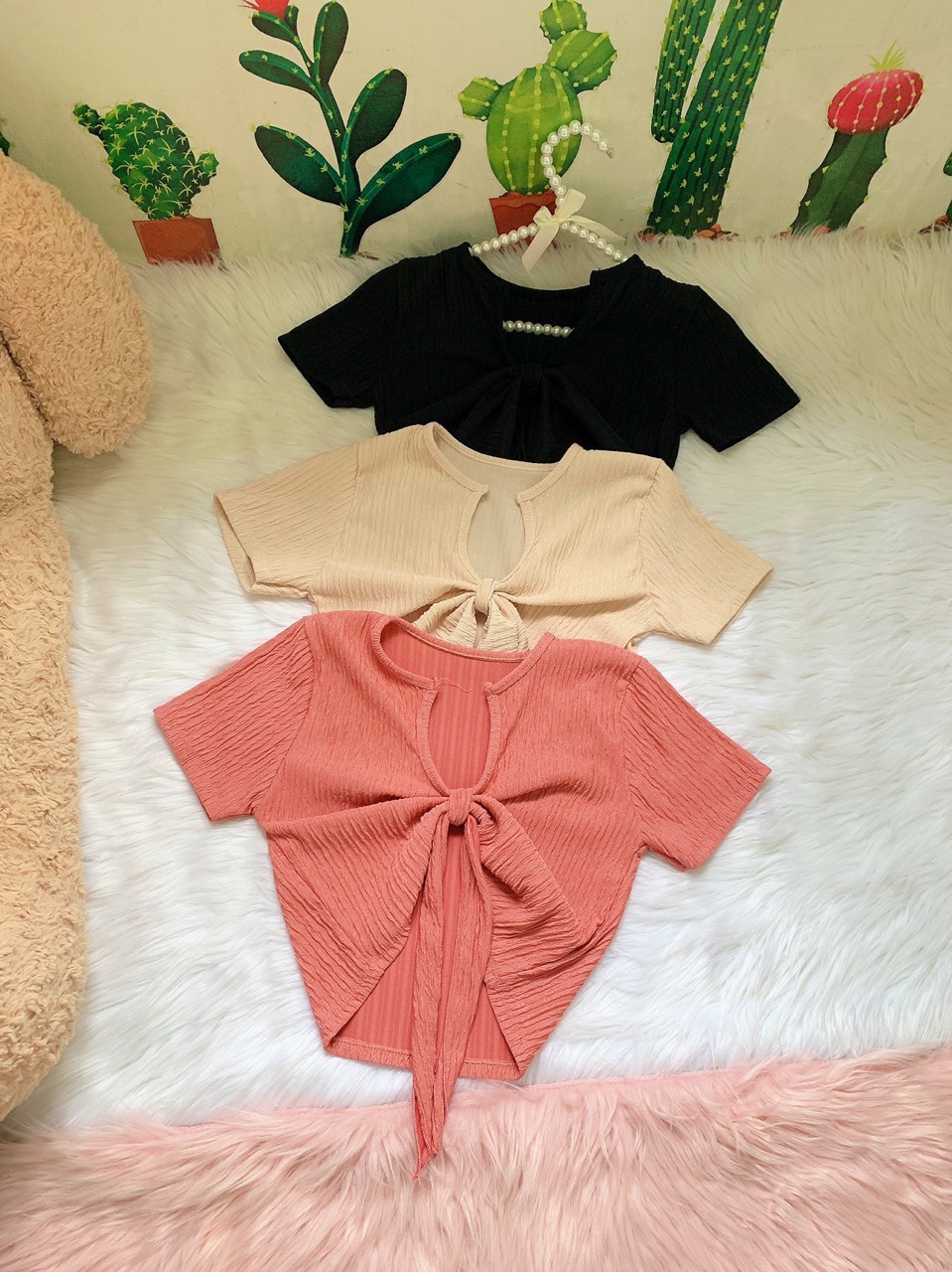 ÁO THUN CROPTOP THUN BORIP NHIỀU MÀU