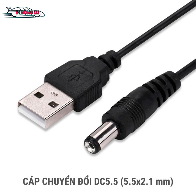 Cáp chuyển đổi cổng usb sang cổng 2.5, 3.5, 5.5mm 5v dc chuyên dụng