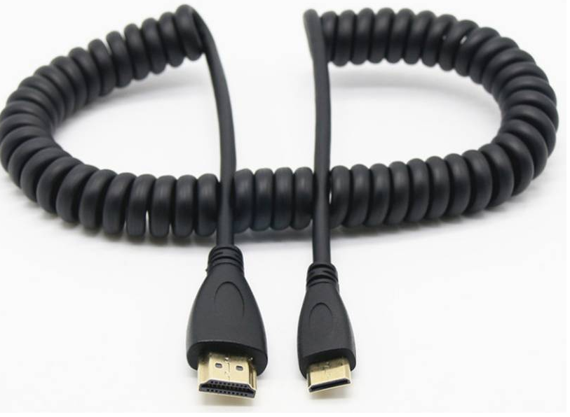 Dây cáp hdmi to mini hdmi dạng lò xo xoắn