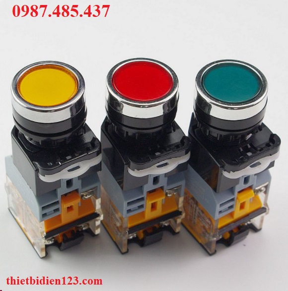 Combo of 10 Push Buttons with Light La38-11D 220V Phi 22mm