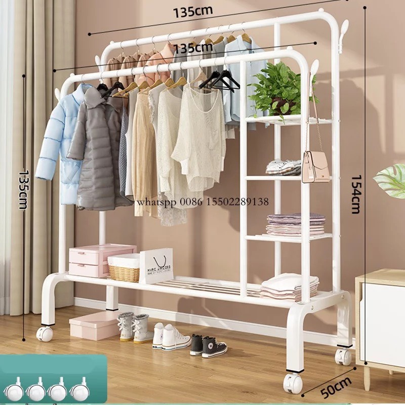 Giá treo quần áo Cao cấp thép cac bon kèm bánh xe di chuyển linh hoạt