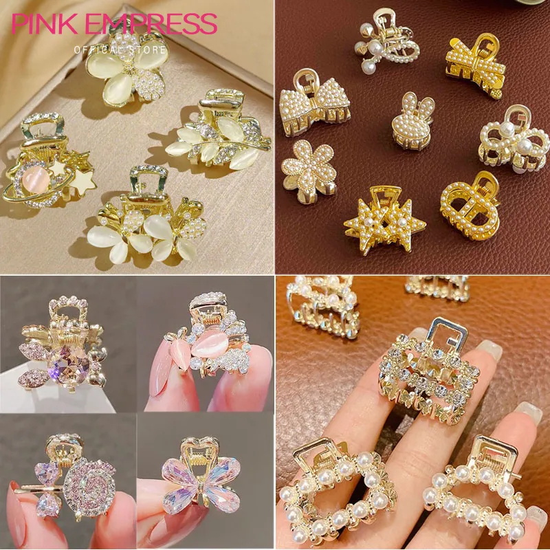 Clip hair claws crab applique Stone & Pearl artificial